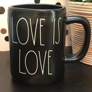 💥2/$30💥New Rae Dunn LOVE IS LOVE black mug